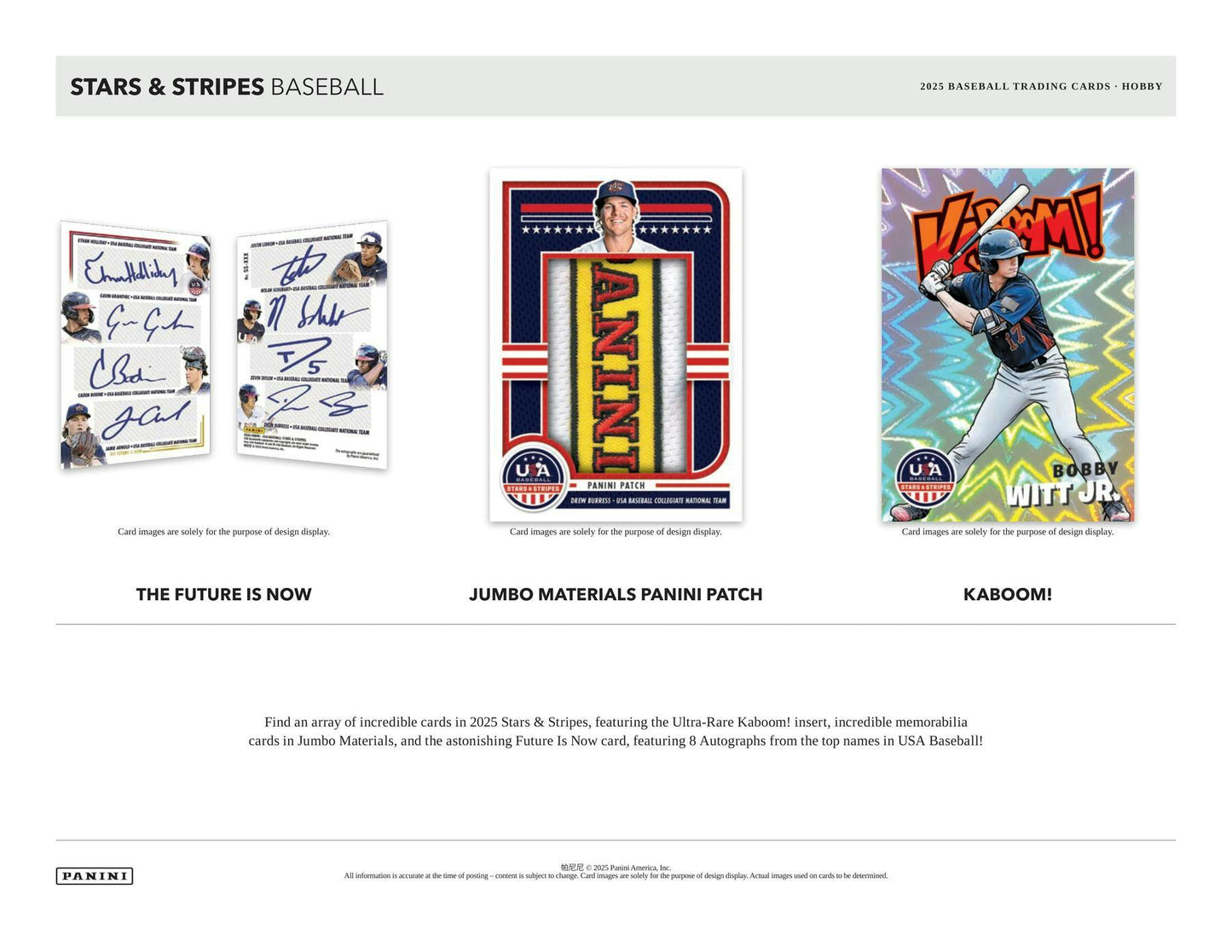 2025 Panini USA Stars & Stripes Baseball Hobby Box - Columbia Hobby - Sports Card Boxes - Toploaders - Card Savers