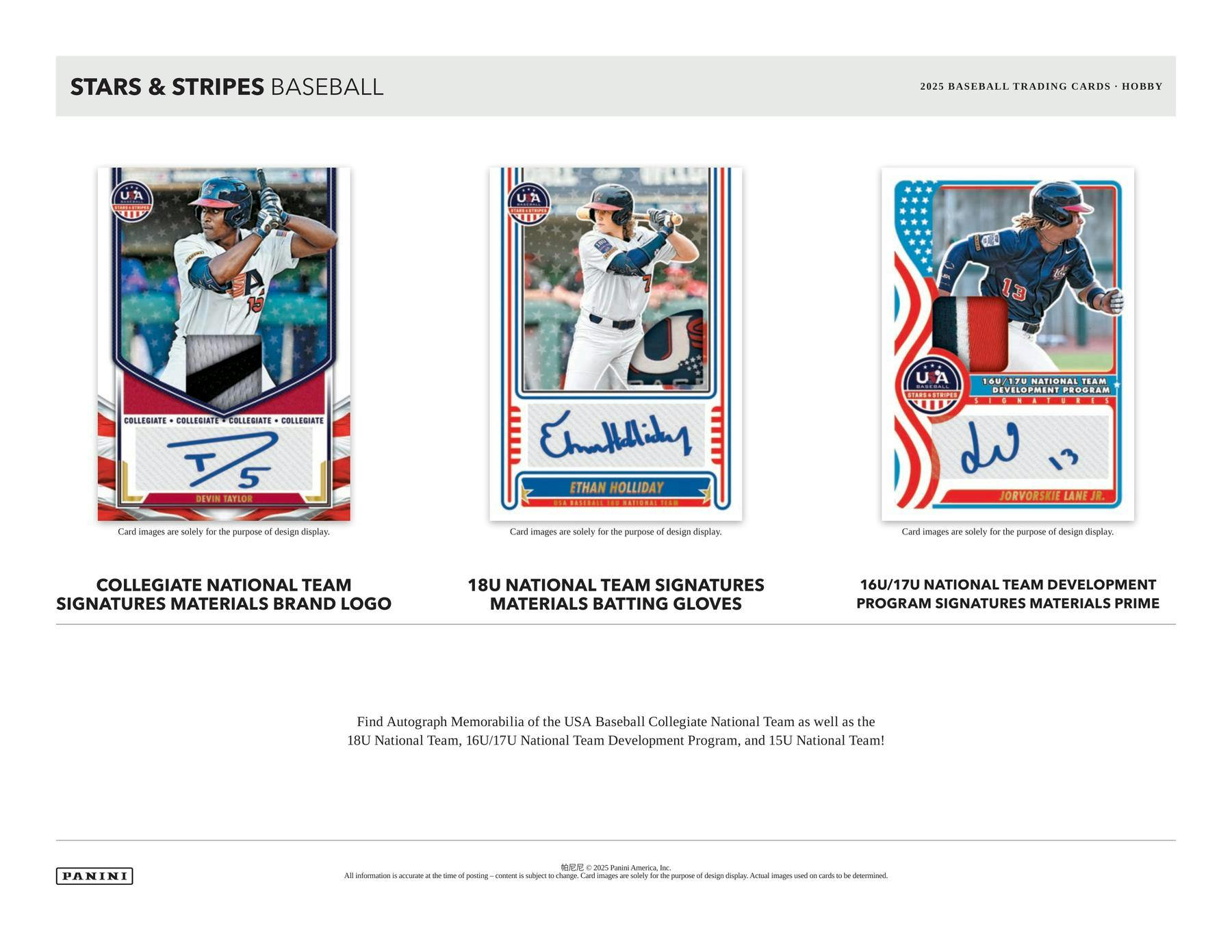 2025 Panini USA Stars & Stripes Baseball Hobby Box - Columbia Hobby - Sports Card Boxes - Toploaders - Card Savers