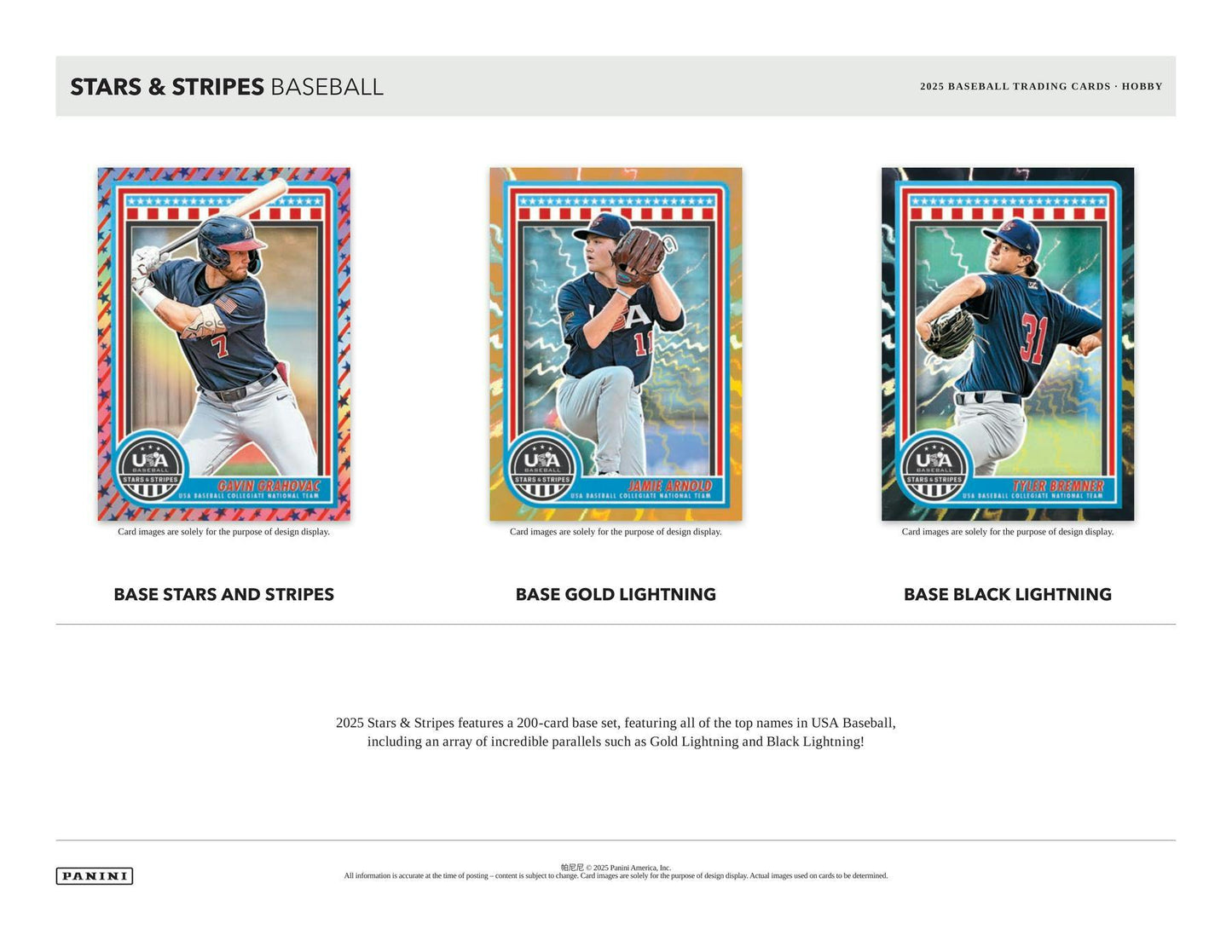 2025 Panini USA Stars & Stripes Baseball Hobby Box - Columbia Hobby - Sports Card Boxes - Toploaders - Card Savers