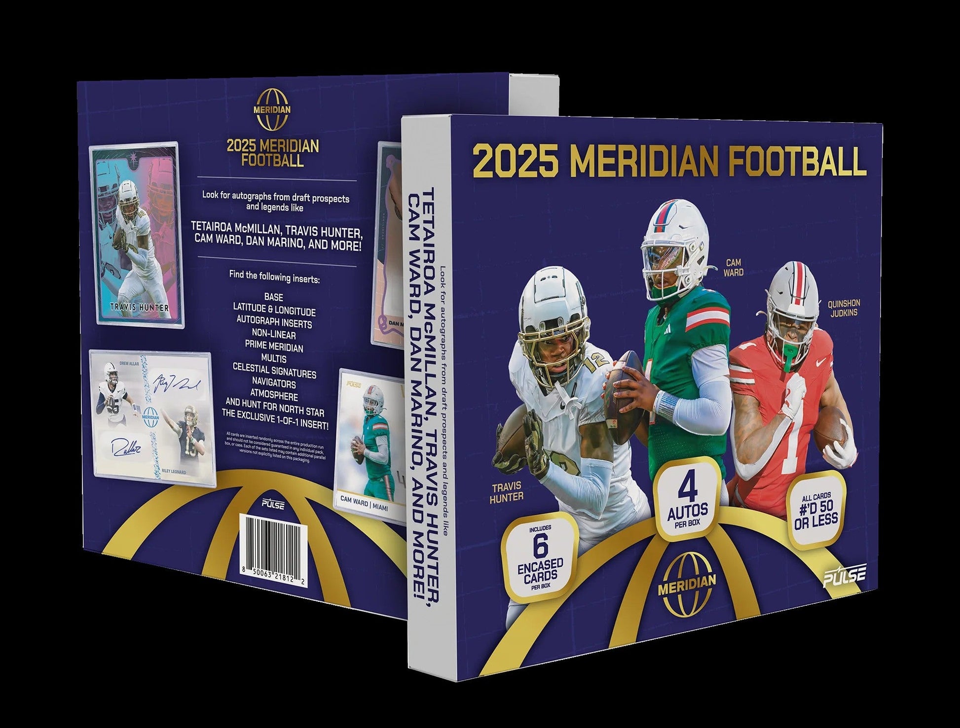 2025 Pulse Meridian Football Box | Columbia Sports Cards & More - Columbia Hobby - Sports Card Boxes - Toploaders - Card Savers