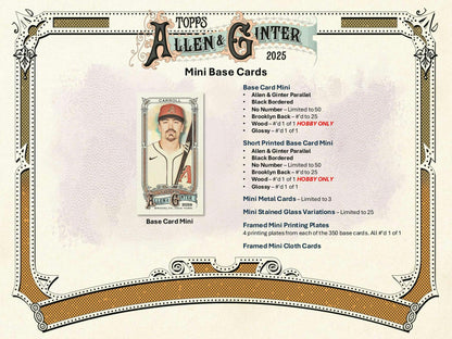 2025 Topps Allen & Ginter Baseball Hobby Box | Columbia Sports Cards - Columbia Hobby - Sports Card Boxes - Toploaders - Card Savers
