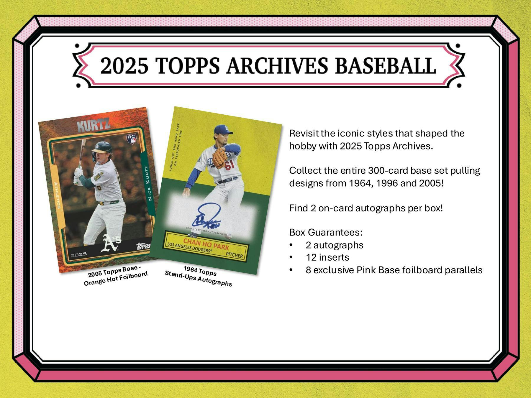 2025 Topps Archives Baseball 7 - Pack Blaster Box | Columbia Sports Cards - Columbia Hobby - Sports Card Boxes - Toploaders - Card Savers