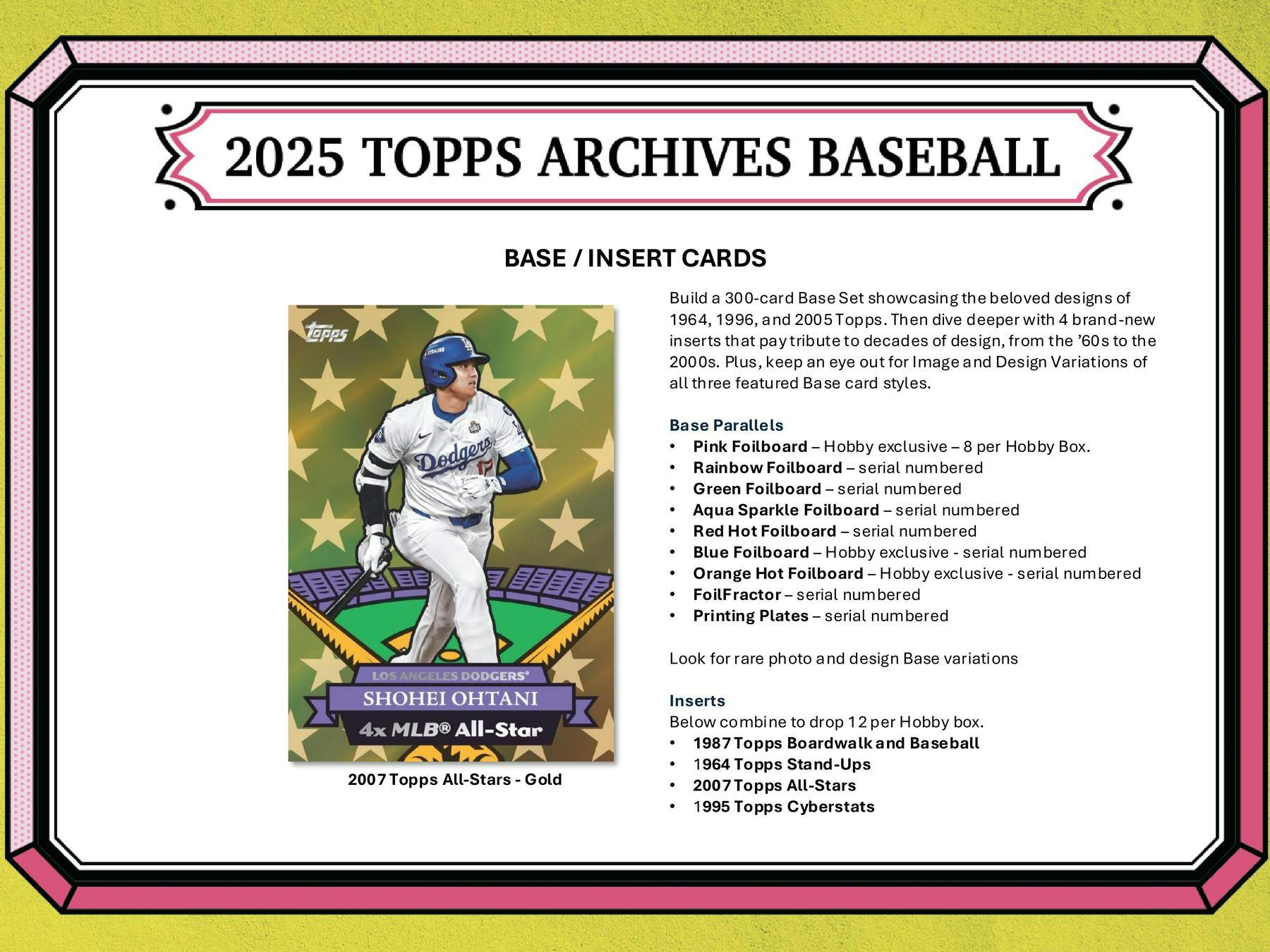 2025 Topps Archives Baseball Hobby Box | Columbia Sports Cards - Columbia Hobby - Sports Card Boxes - Toploaders - Card Savers