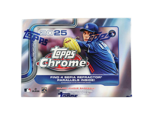 2025 Topps Chrome Baseball 7 - Pack Blaster Box - Columbia Hobby - Sports Card Boxes - Toploaders - Card Savers