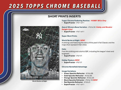 2025 Topps Chrome Baseball Breaker Delight Box | Columbia Sports Cards - Columbia Hobby - Sports Card Boxes - Toploaders - Card Savers