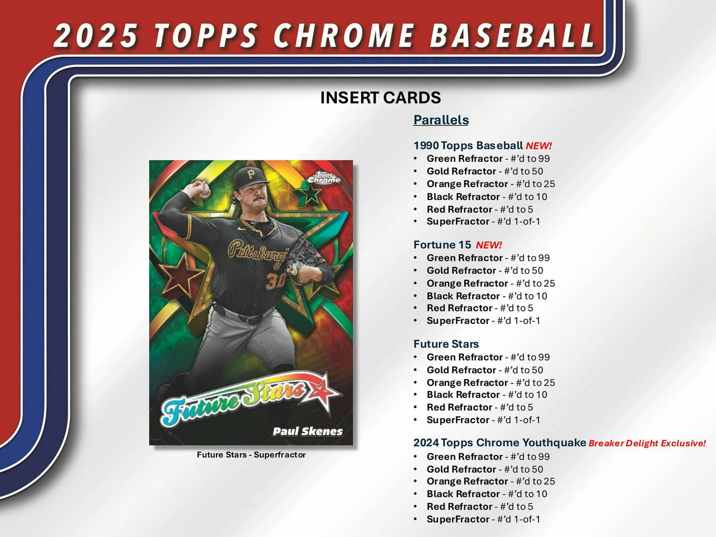 2025 Topps Chrome Baseball Breaker Delight Box | Columbia Sports Cards - Columbia Hobby - Sports Card Boxes - Toploaders - Card Savers