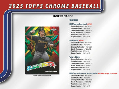 2025 Topps Chrome Baseball Breaker Delight Box | Columbia Sports Cards - Columbia Hobby - Sports Card Boxes - Toploaders - Card Savers