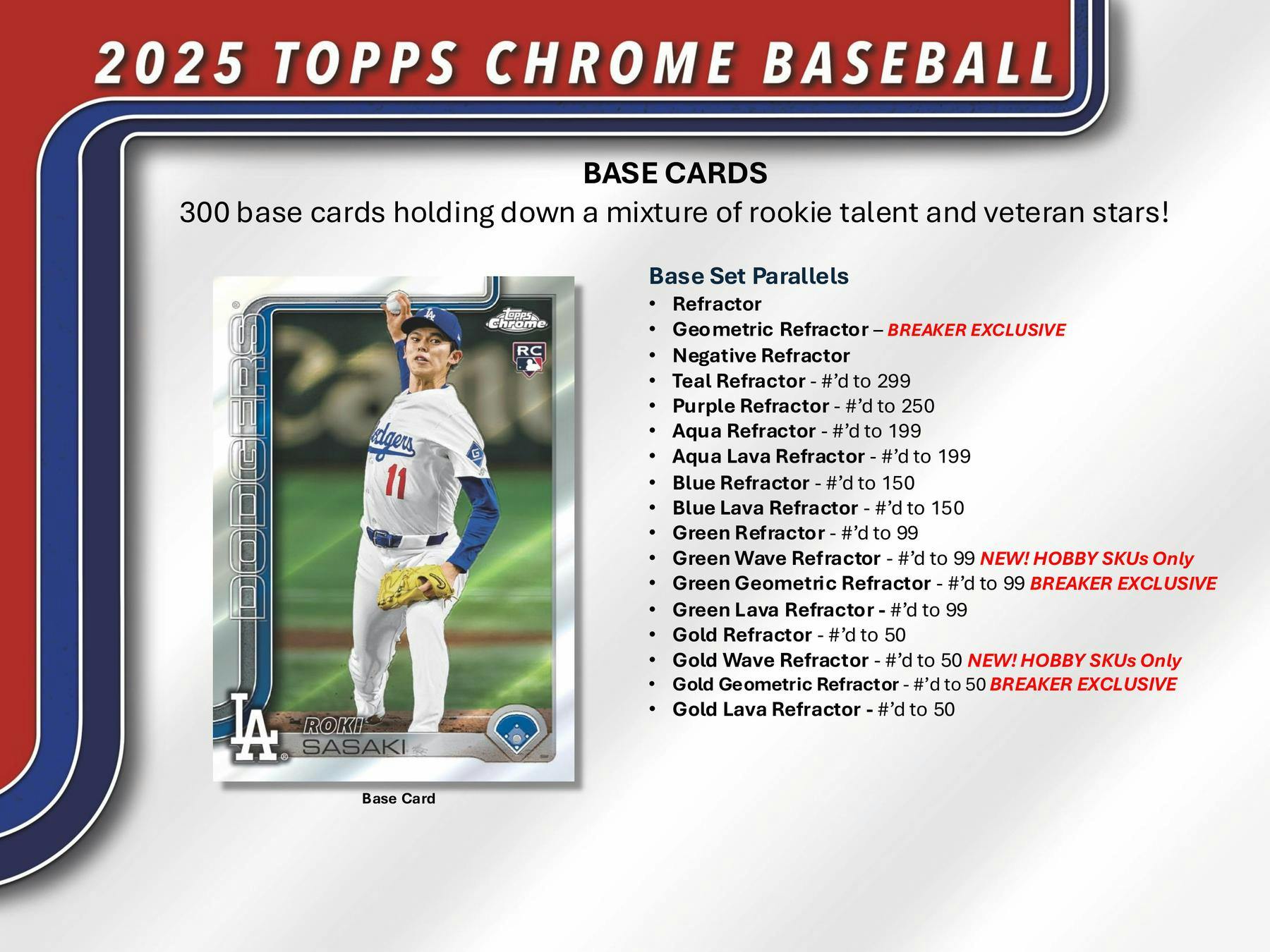 2025 Topps Chrome Baseball Breaker Delight Box | Columbia Sports Cards - Columbia Hobby - Sports Card Boxes - Toploaders - Card Savers