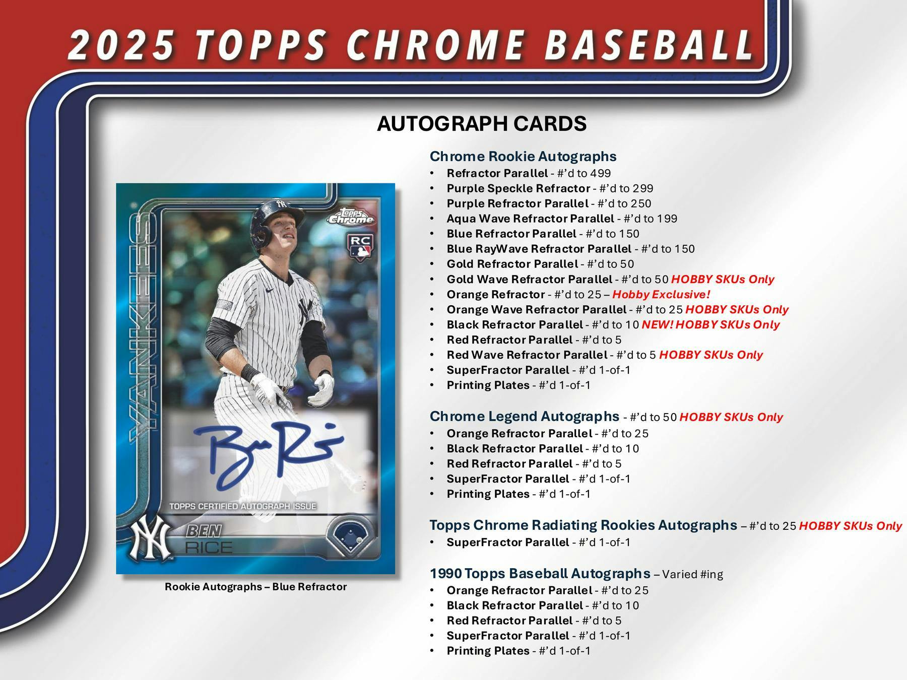 2025 Topps Chrome Baseball Hobby Box - Columbia Hobby - Sports Card Boxes - Toploaders - Card Savers