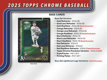 2025 Topps Chrome Baseball Mega Box | Columbia Sports Cards - Columbia Hobby - Sports Card Boxes - Toploaders - Card Savers