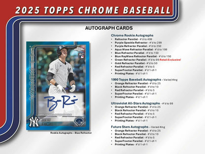 2025 Topps Chrome Baseball Mega Box | Columbia Sports Cards - Columbia Hobby - Sports Card Boxes - Toploaders - Card Savers