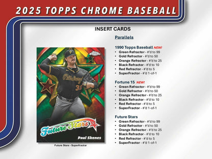 2025 Topps Chrome Baseball Mega Box | Columbia Sports Cards - Columbia Hobby - Sports Card Boxes - Toploaders - Card Savers