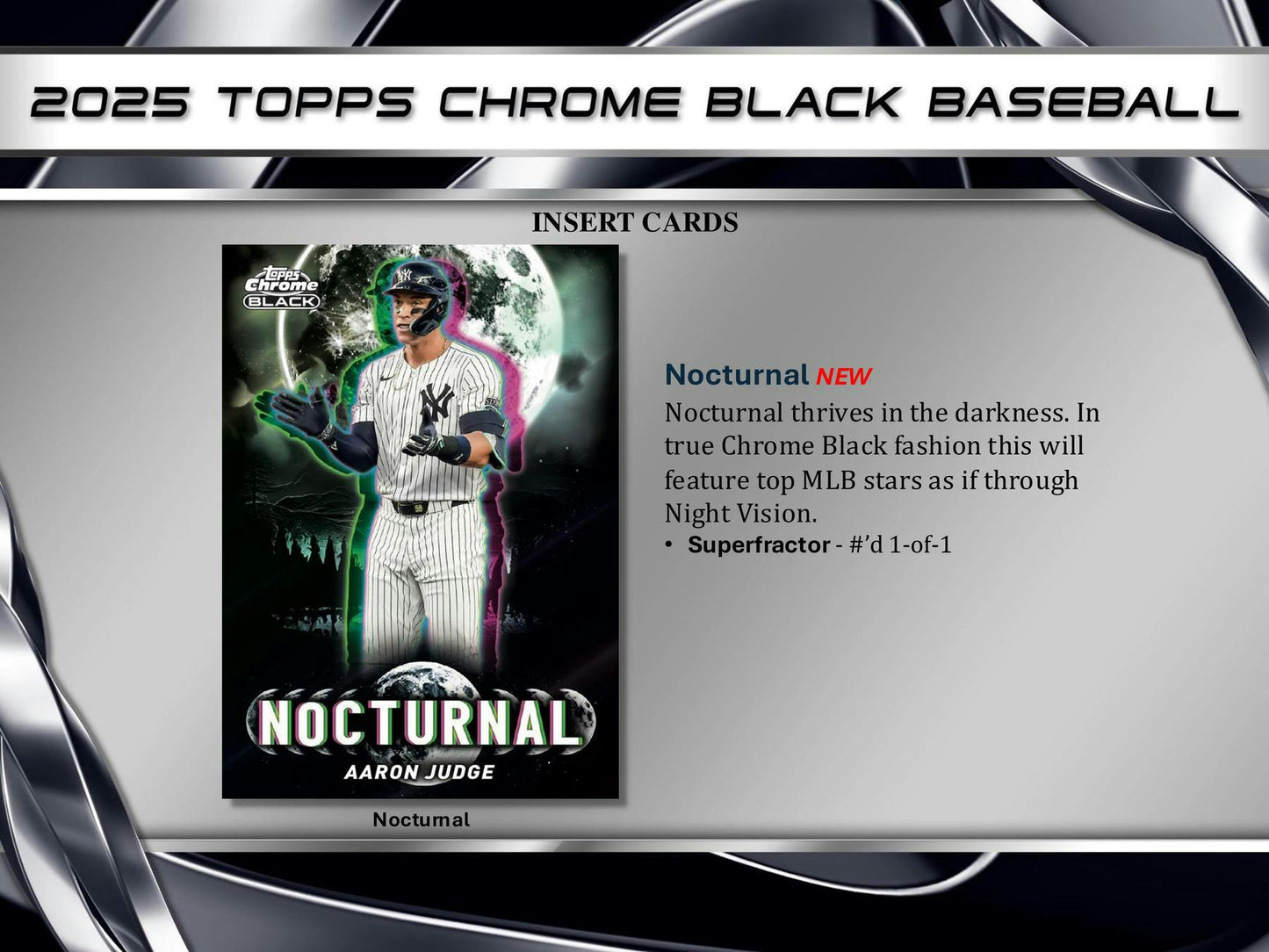 2025 Topps Chrome Black Baseball Hobby Box - Columbia Hobby - Sports Card Boxes - Toploaders - Card Savers