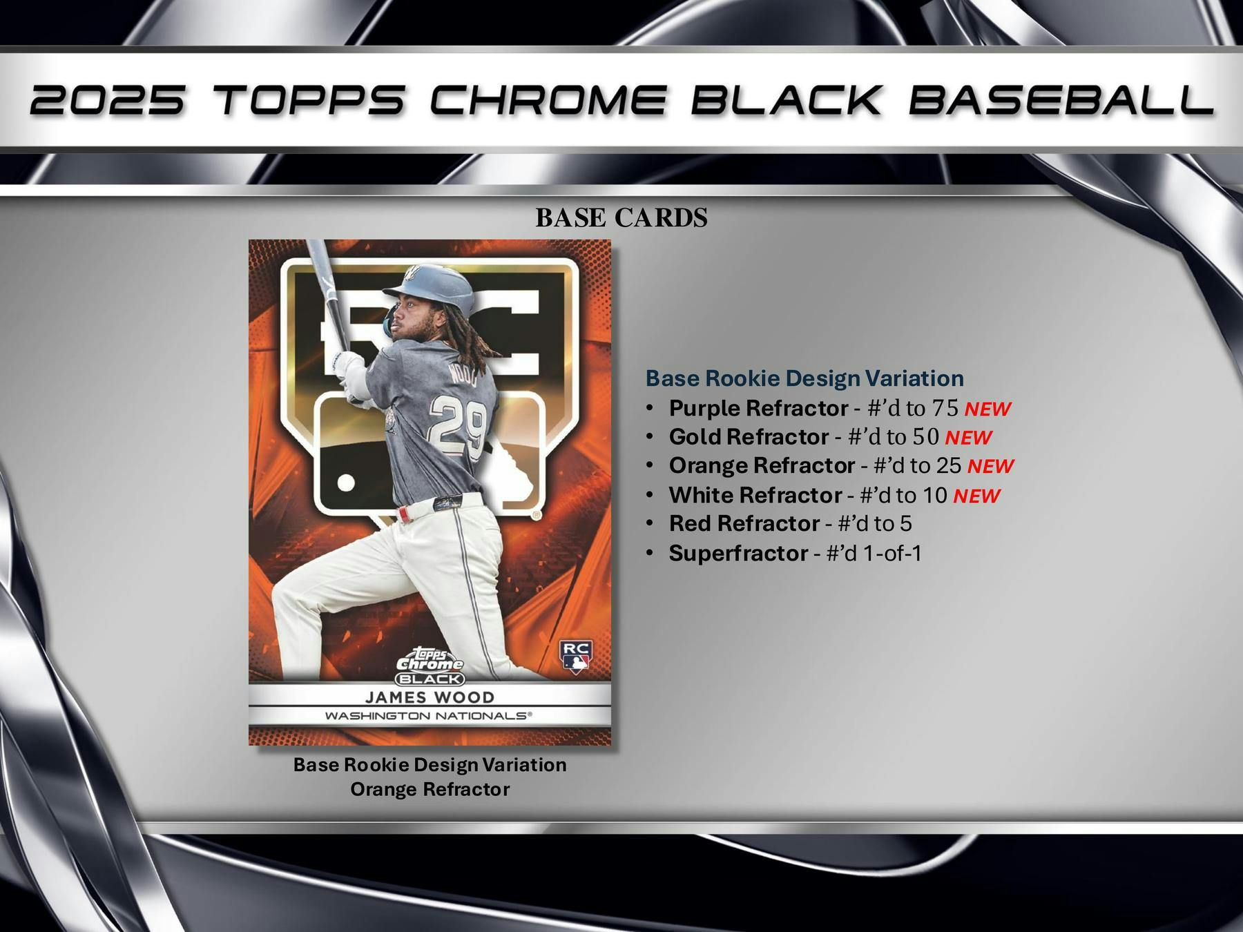 2025 Topps Chrome Black Baseball Hobby Box - Columbia Hobby - Sports Card Boxes - Toploaders - Card Savers