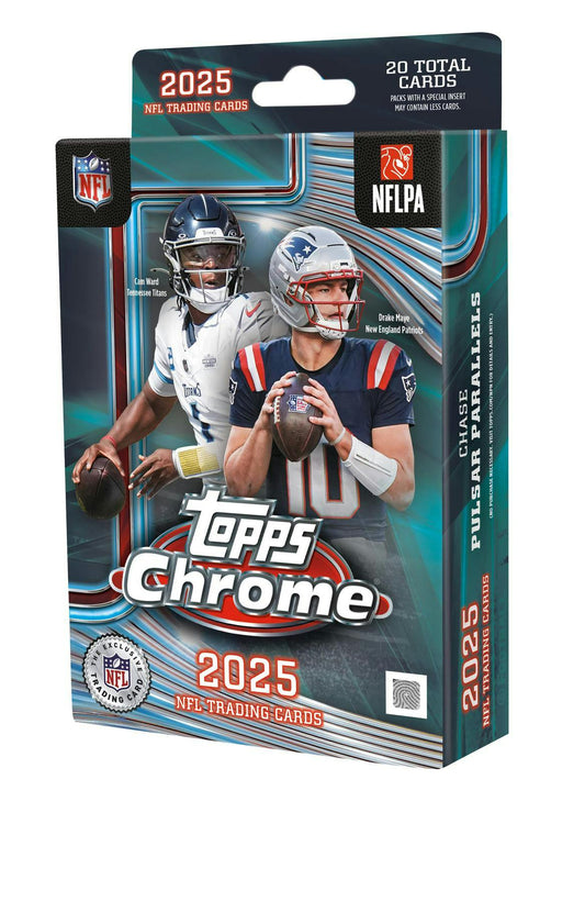 2025 Topps Chrome Football Hanger Box | Columbia Sports Cards - Columbia Hobby - Sports Card Boxes - Toploaders - Card Savers