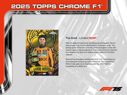 2025 Topps Chrome Formula 1 Racing Hobby Box | Columbia Sports Cards - Columbia Hobby - Sports Card Boxes - Toploaders - Card Savers