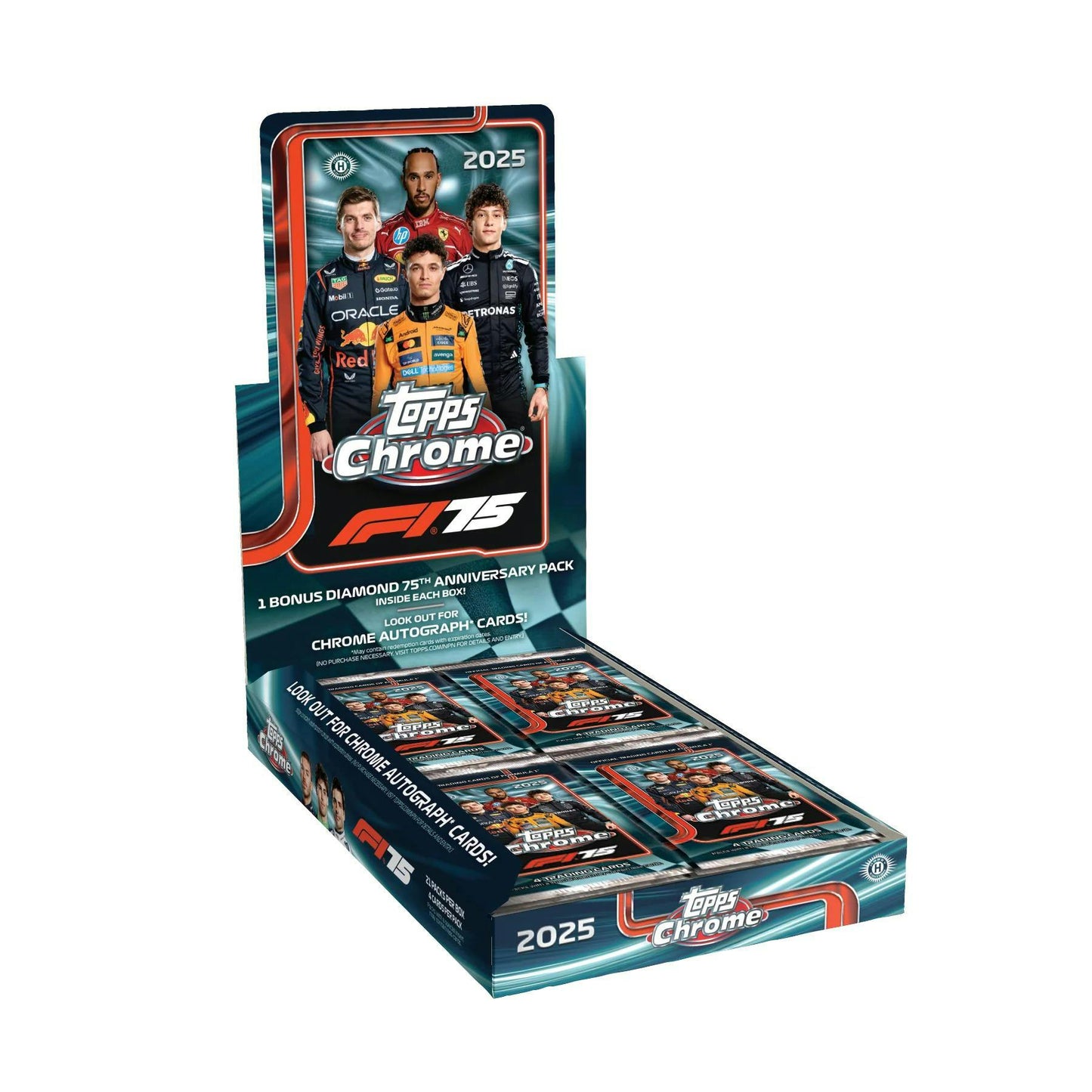 2025 Topps Chrome Formula 1 Racing Hobby Box | Columbia Sports Cards - Columbia Hobby - Sports Card Boxes - Toploaders - Card Savers
