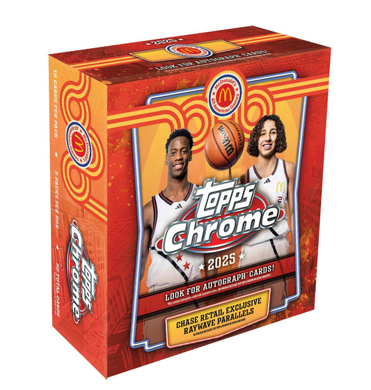 2025 Topps Chrome McDonald’s All - American Basketball Mega Box | Columbia Sports Cards - Columbia Hobby - Sports Card Boxes - Toploaders - Card Savers