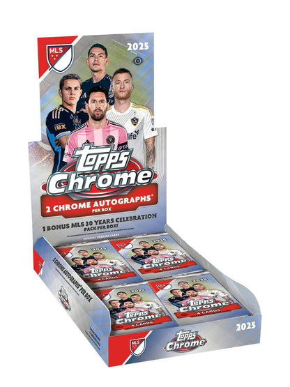 2025 Topps Chrome MLS Hobby Box | Columbia Sports Cards - Columbia Hobby - Sports Card Boxes - Toploaders - Card Savers
