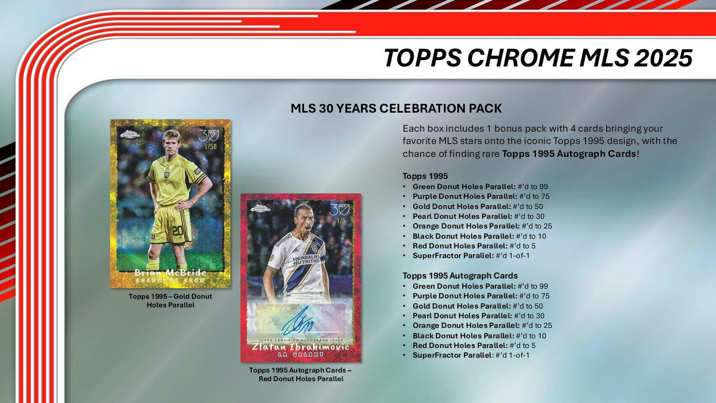 2025 Topps Chrome MLS Hobby Box | Columbia Sports Cards - Columbia Hobby - Sports Card Boxes - Toploaders - Card Savers