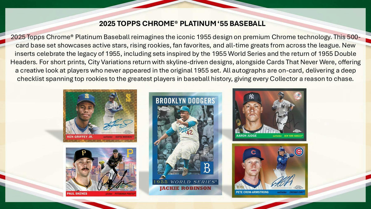 2025 Topps Chrome Platinum ’55 Baseball Blaster Box | Columbia Sports Cards
