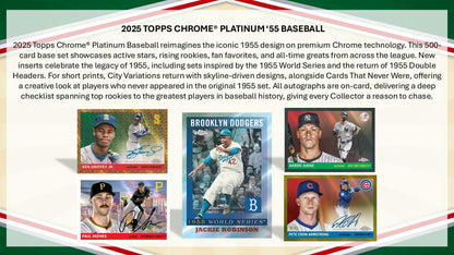 2025 Topps Chrome Platinum ’55 Baseball Blaster Box | Columbia Sports Cards