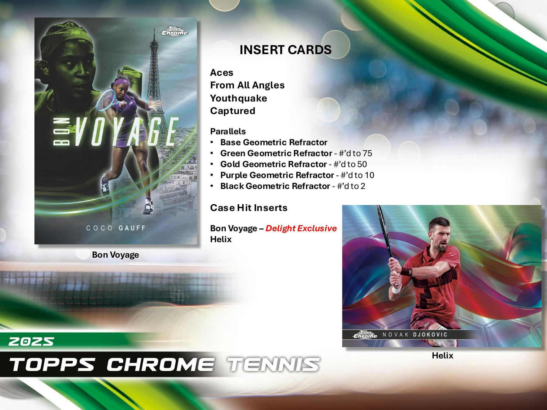 2025 Topps Chrome Tennis Hobby Box | Columbia Sports Cards - Columbia Hobby - Sports Card Boxes - Toploaders - Card Savers
