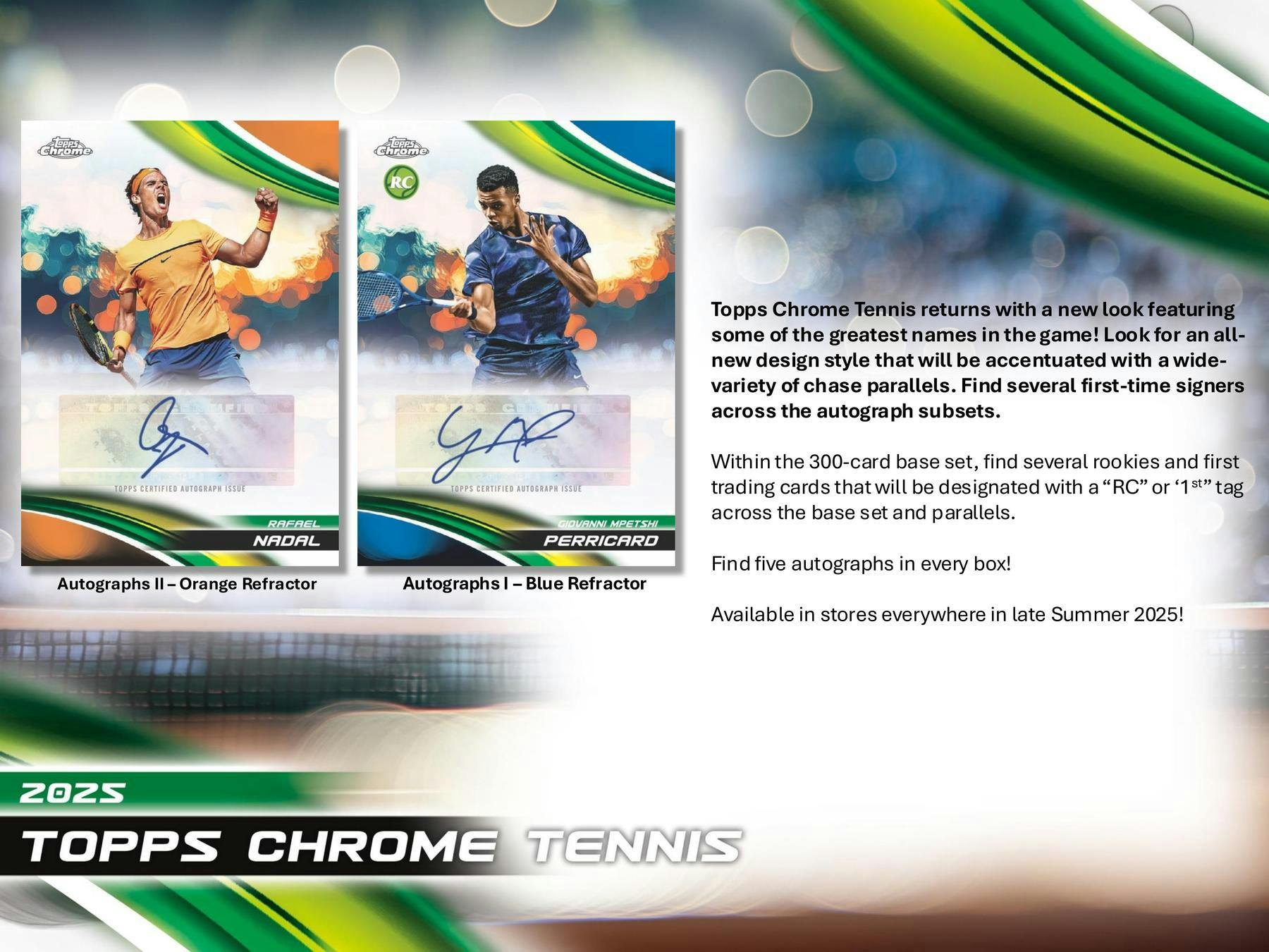2025 Topps Chrome Tennis Hobby Box | Columbia Sports Cards - Columbia Hobby - Sports Card Boxes - Toploaders - Card Savers