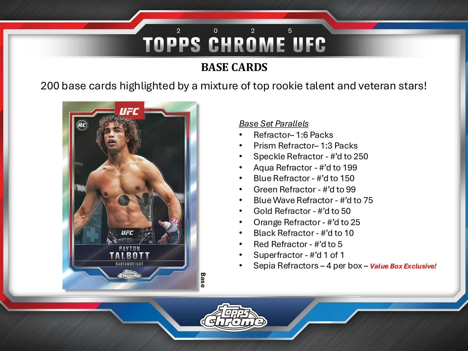 2025 Topps Chrome UFC 6 - Pack Blaster Box - Columbia Hobby - Sports Card Boxes - Toploaders - Card Savers