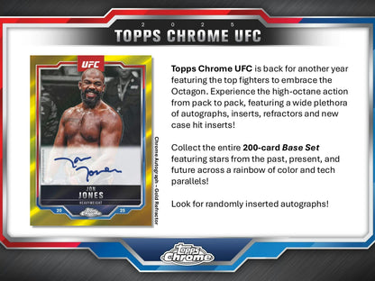 2025 Topps Chrome UFC 6 - Pack Blaster Box - Columbia Hobby - Sports Card Boxes - Toploaders - Card Savers