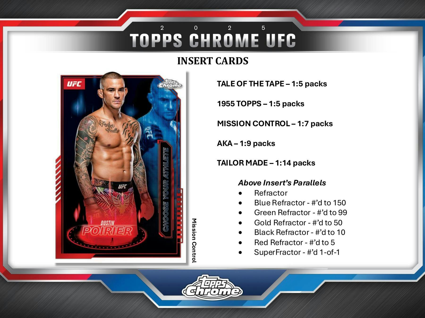 2025 Topps Chrome UFC Hobby Box - Columbia Hobby - Sports Card Boxes - Toploaders - Card Savers