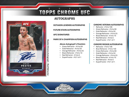 2025 Topps Chrome UFC Hobby Box - Columbia Hobby - Sports Card Boxes - Toploaders - Card Savers