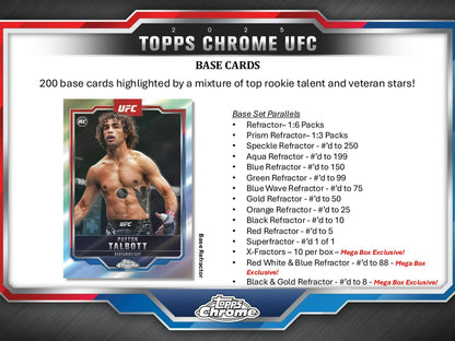 2025 Topps Chrome UFC Mega Box - Columbia Hobby - Sports Card Boxes - Toploaders - Card Savers