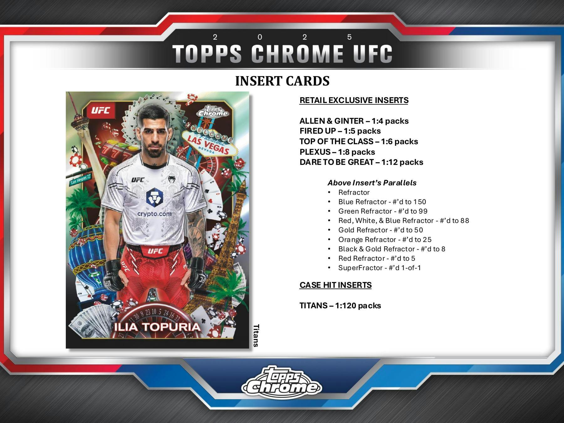 2025 Topps Chrome UFC Mega Box - Columbia Hobby - Sports Card Boxes - Toploaders - Card Savers