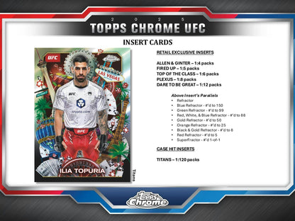 2025 Topps Chrome UFC Mega Box - Columbia Hobby - Sports Card Boxes - Toploaders - Card Savers