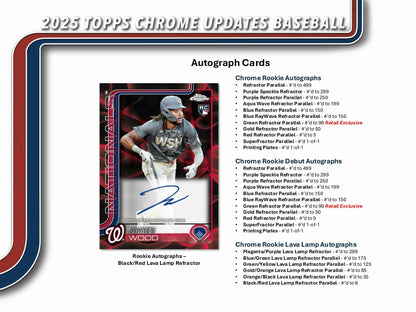 2025 Topps Chrome Update Series Baseball 7 - Pack Blaster Box | Columbia Sports Cards - Columbia Hobby - Sports Card Boxes - Toploaders - Card Savers