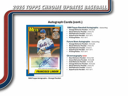 2025 Topps Chrome Update Series Baseball 7 - Pack Blaster Box | Columbia Sports Cards - Columbia Hobby - Sports Card Boxes - Toploaders - Card Savers