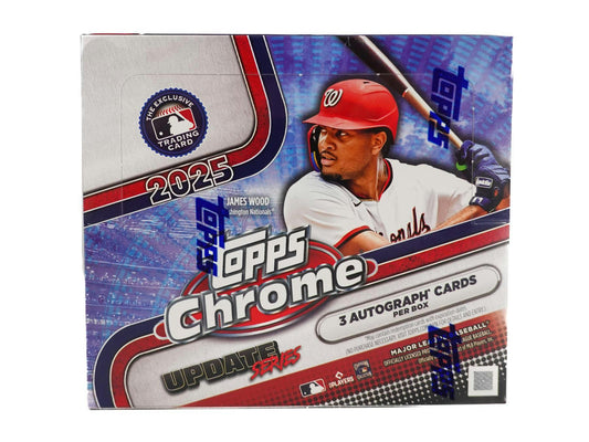 2025 Topps Chrome Update Series Baseball Hobby Jumbo Box - Columbia Hobby - Sports Card Boxes - Toploaders - Card Savers