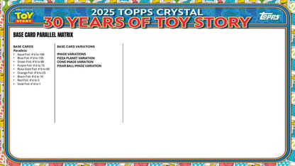 2025 Topps Crystal 30 Years of Toy Story Hobby Box | Columbia Sports Cards - Columbia Hobby - Sports Card Boxes - Toploaders - Card Savers