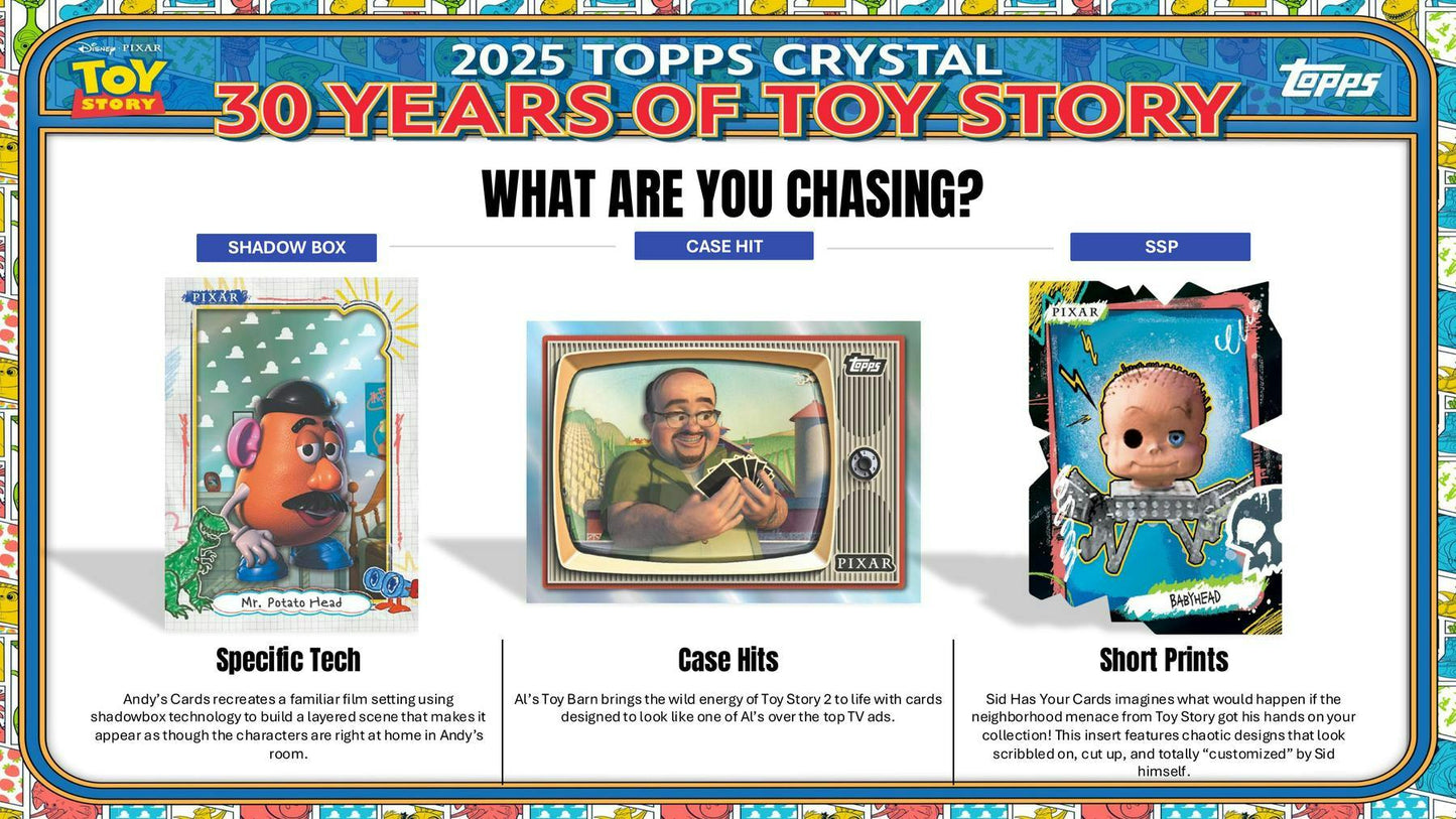 2025 Topps Crystal 30 Years of Toy Story Hobby Box | Columbia Sports Cards - Columbia Hobby - Sports Card Boxes - Toploaders - Card Savers