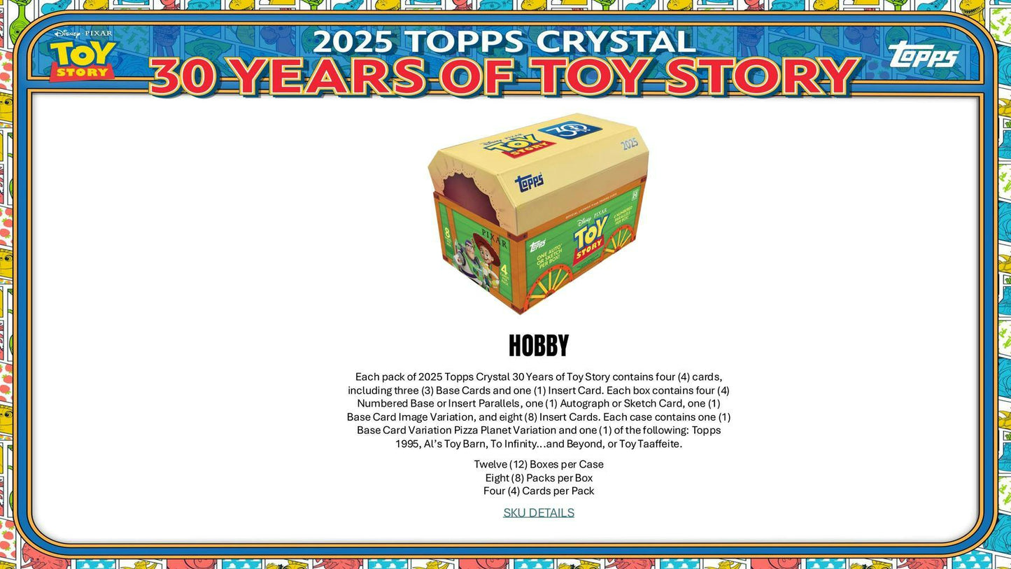 2025 Topps Crystal 30 Years of Toy Story Hobby Box | Columbia Sports Cards - Columbia Hobby - Sports Card Boxes - Toploaders - Card Savers