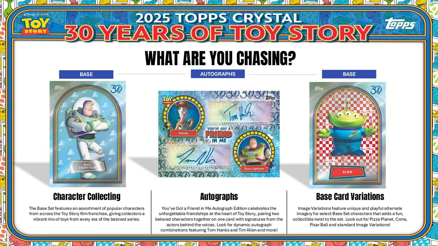 2025 Topps Crystal 30 Years of Toy Story Hobby Box | Columbia Sports Cards - Columbia Hobby - Sports Card Boxes - Toploaders - Card Savers