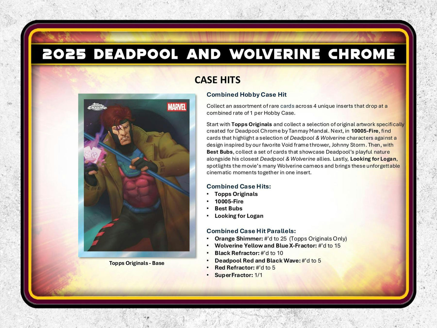 2025 Topps Deadpool Chrome Hobby Box | Columbia Sports Cards - Columbia Hobby - Sports Card Boxes - Toploaders - Card Savers