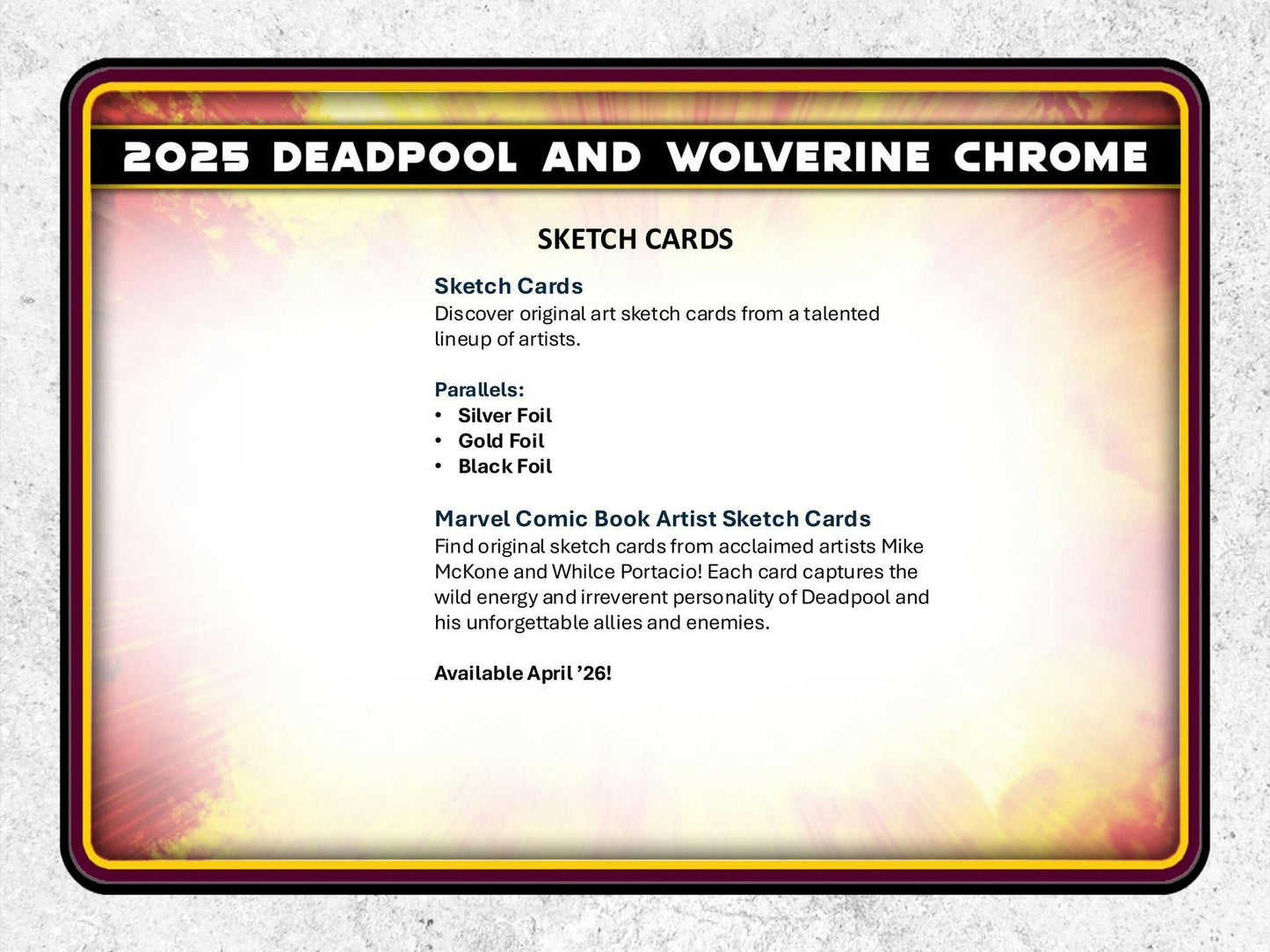 2025 Topps Deadpool Chrome Hobby Box | Columbia Sports Cards - Columbia Hobby - Sports Card Boxes - Toploaders - Card Savers