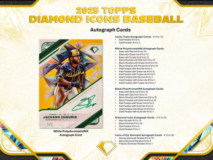 2025 Topps Diamond Icons Baseball Hobby Box - Columbia Hobby - Sports Card Boxes - Toploaders - Card Savers