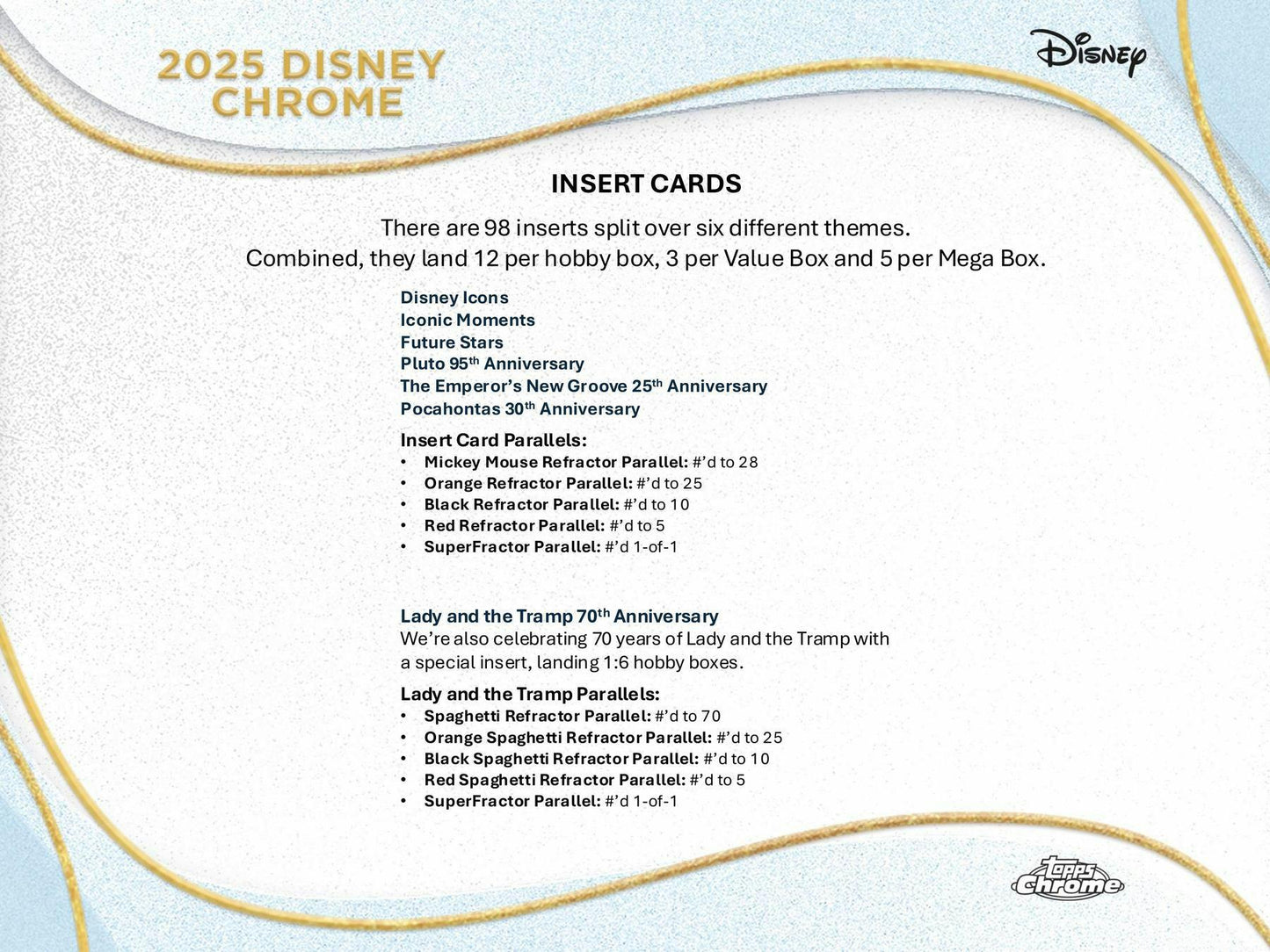 2025 Topps Disney Chrome Hobby Box | Columbia Sports Cards - Columbia Hobby - Sports Card Boxes - Toploaders - Card Savers