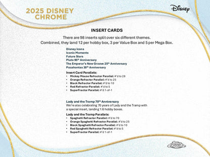 2025 Topps Disney Chrome Hobby Box | Columbia Sports Cards - Columbia Hobby - Sports Card Boxes - Toploaders - Card Savers