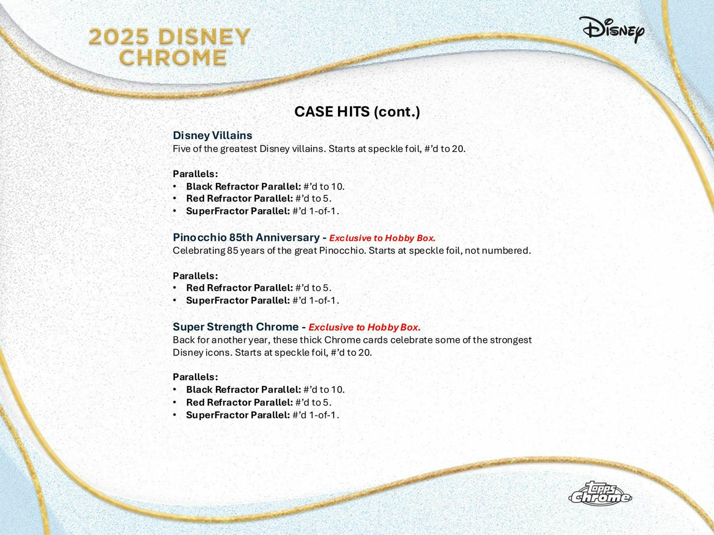 2025 Topps Disney Chrome Hobby Box | Columbia Sports Cards - Columbia Hobby - Sports Card Boxes - Toploaders - Card Savers
