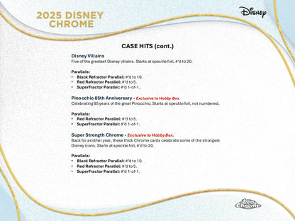 2025 Topps Disney Chrome Hobby Box | Columbia Sports Cards - Columbia Hobby - Sports Card Boxes - Toploaders - Card Savers