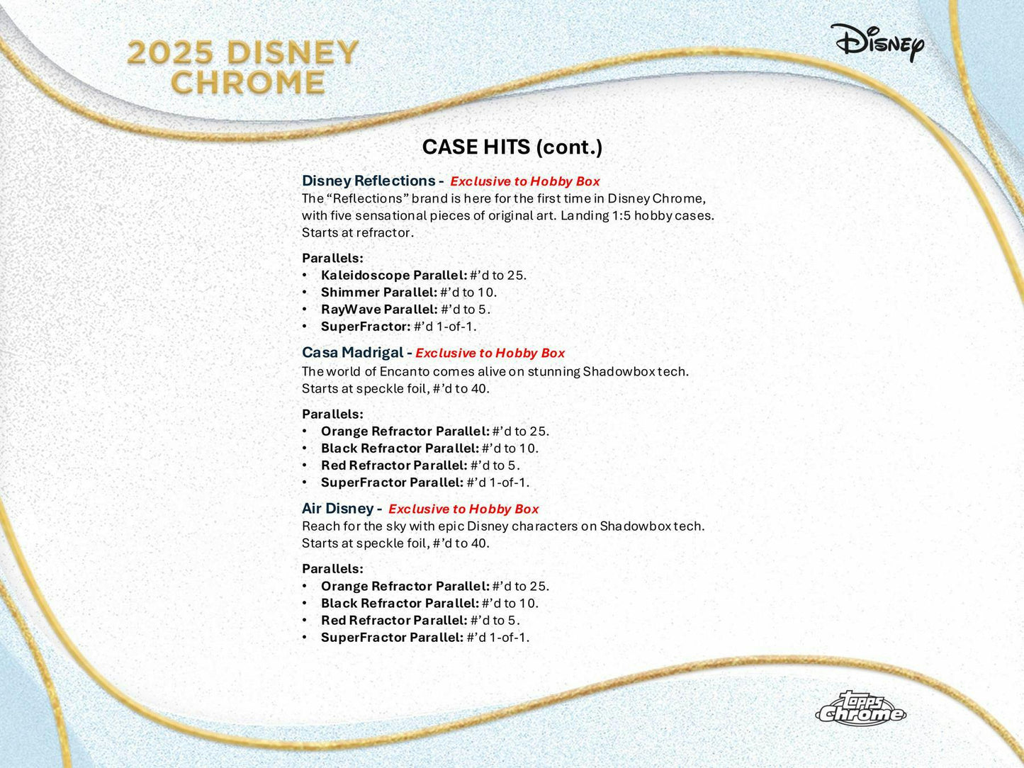 2025 Topps Disney Chrome Hobby Box | Columbia Sports Cards - Columbia Hobby - Sports Card Boxes - Toploaders - Card Savers